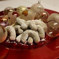 Vanilkové rohlíčky ze špaldové a kukuřičné mouky