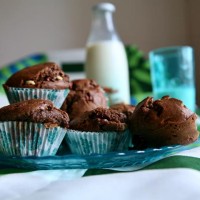 Smetanové muffiny s karobem