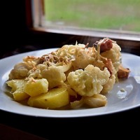 Zapékaný květák s bramborami