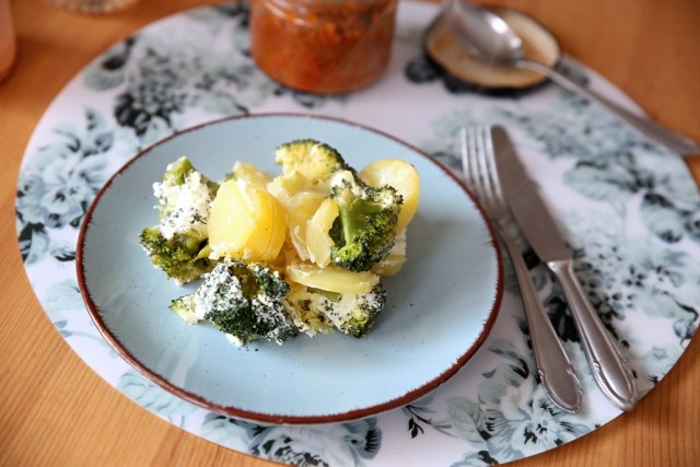 zapečená brokolice