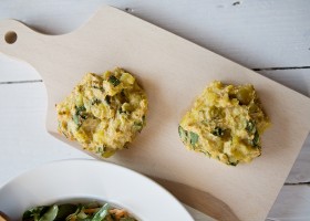 Bramborové placky s medvědím česnekem