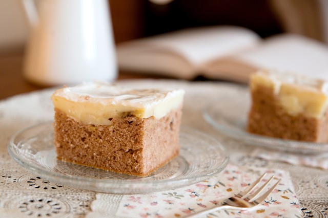 kakaový koláč s pudinkem