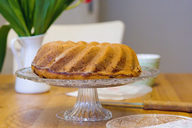 banánová bábovka s čokoládou